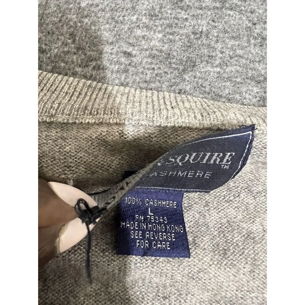 Davis & Squire 100% Cashmere V-Neck Sweater Sz L‎ Classic Capsule Minimalist - Picture 4 of 9